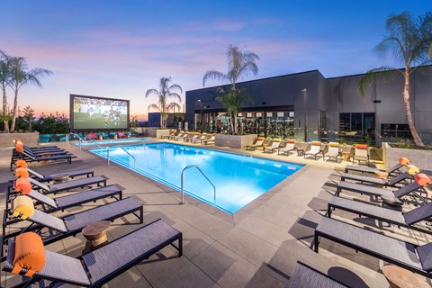 Twilight Pool at The Herald Apartments